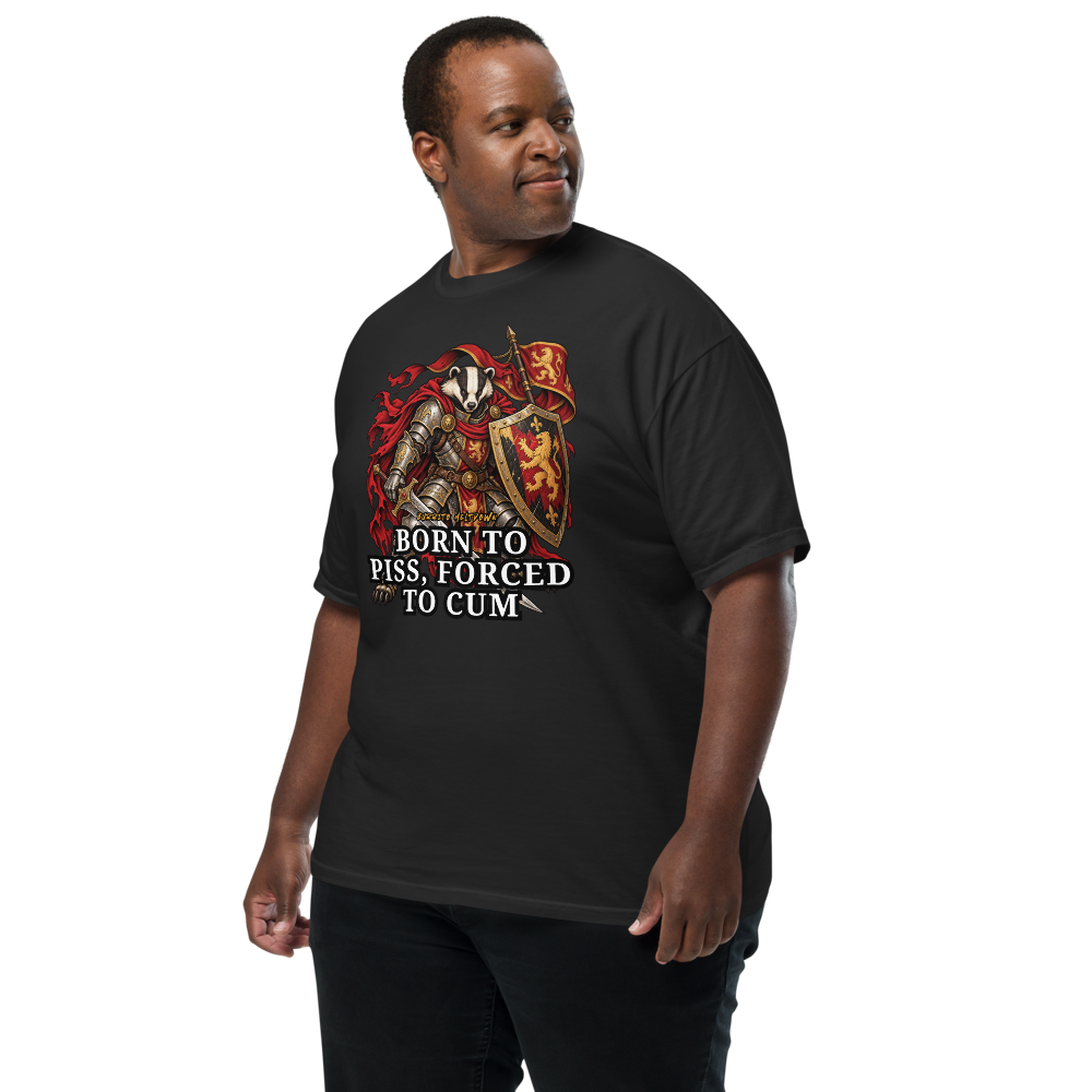 Born To Piss – Badger Knight Tee Mockup
