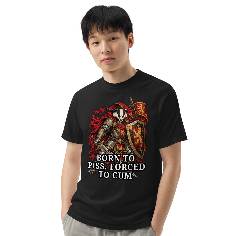 Born To Piss – Badger Knight Tee Mockup
