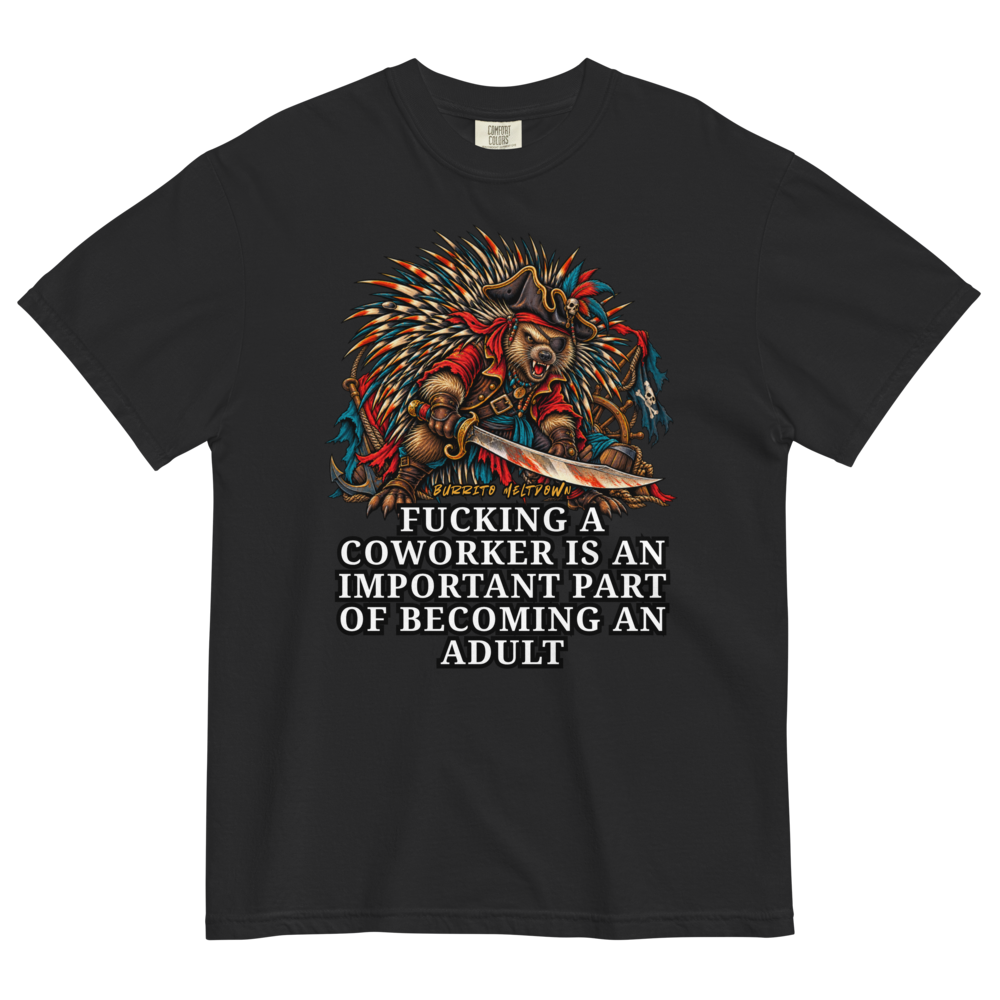 An Important Part Of Adulting – Porcupine Pirate Tee Mockup