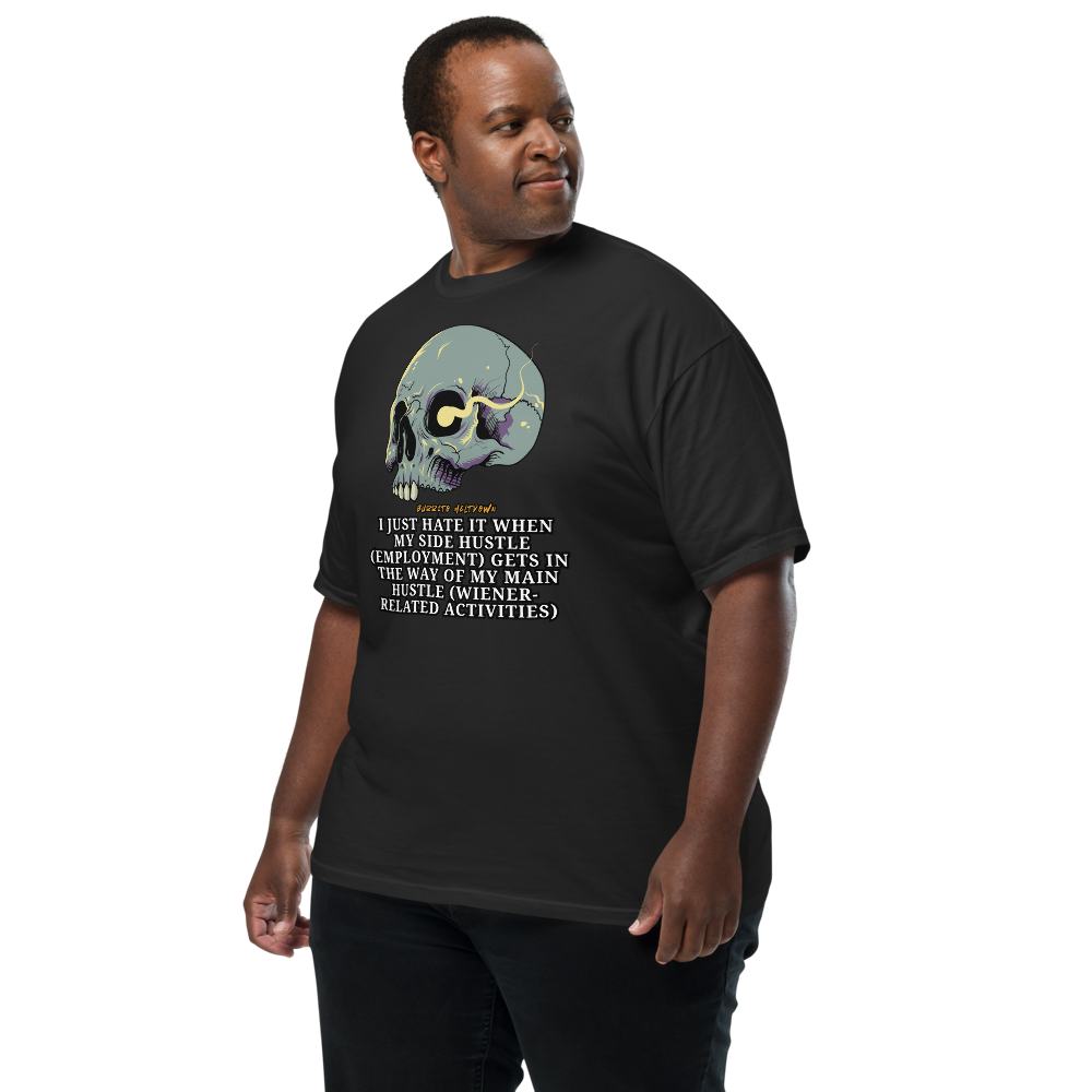 Side Hustle Vs Main Hustle – Skull Tee Mockup