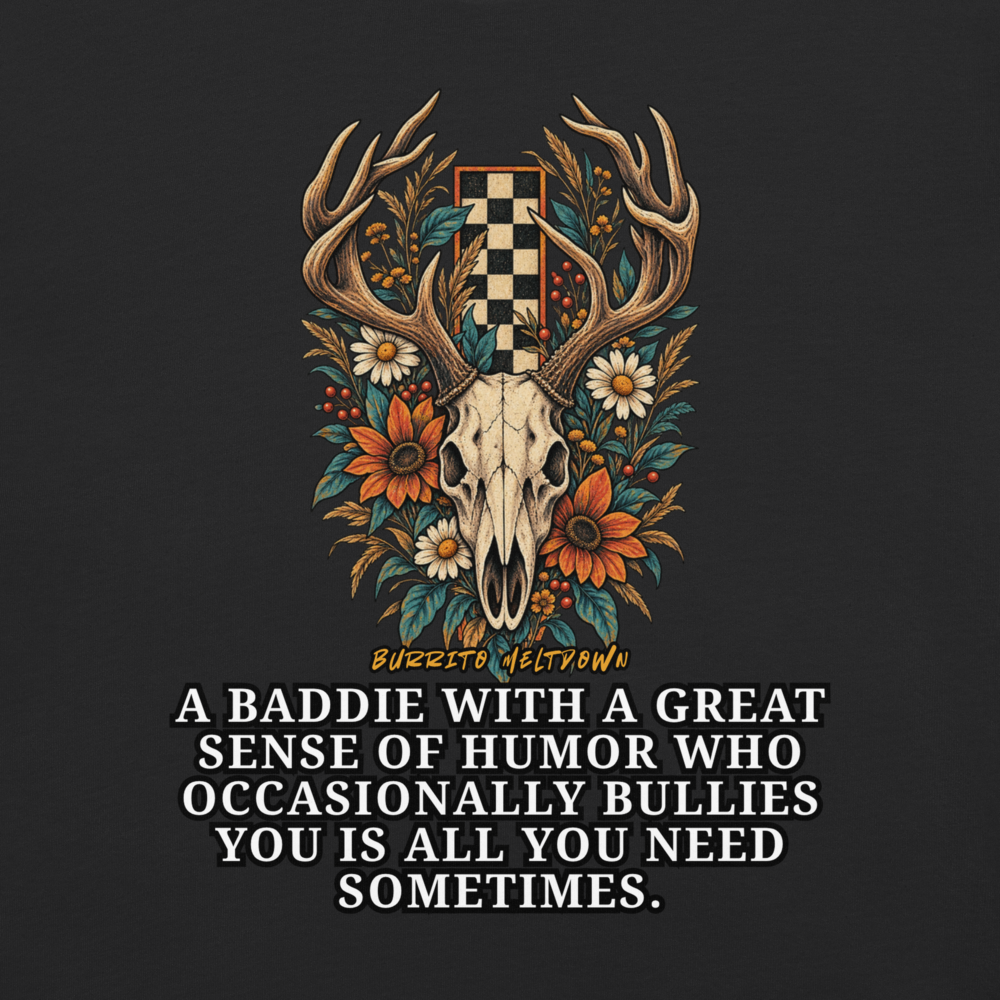 A Baddie Who Bullies You – Deer Skull Tee Mockup