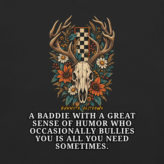 A Baddie Who Bullies You – Deer Skull Tee Mockup