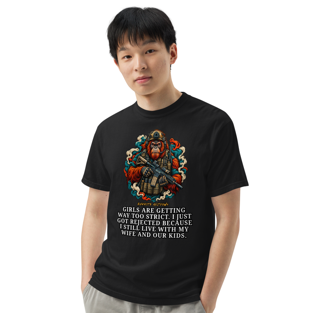 Too Strict These Days – Gorilla Commando Tee Mockup