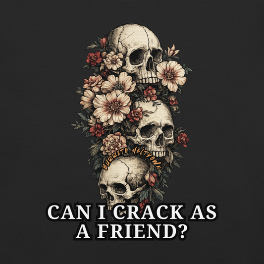 Can I Crack As A Friend – Flower Skull Tee Mockup