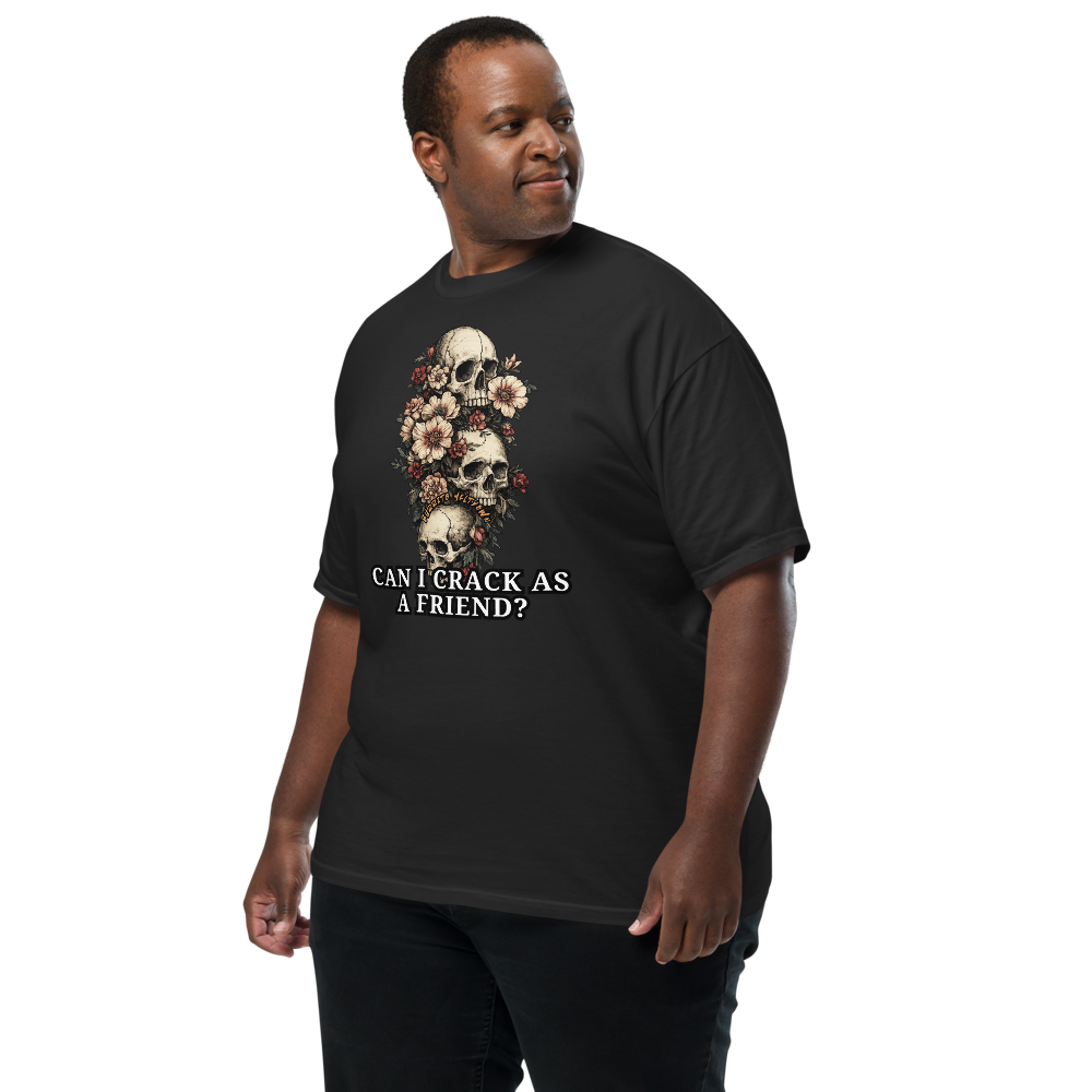 Can I Crack As A Friend – Flower Skull Tee Mockup