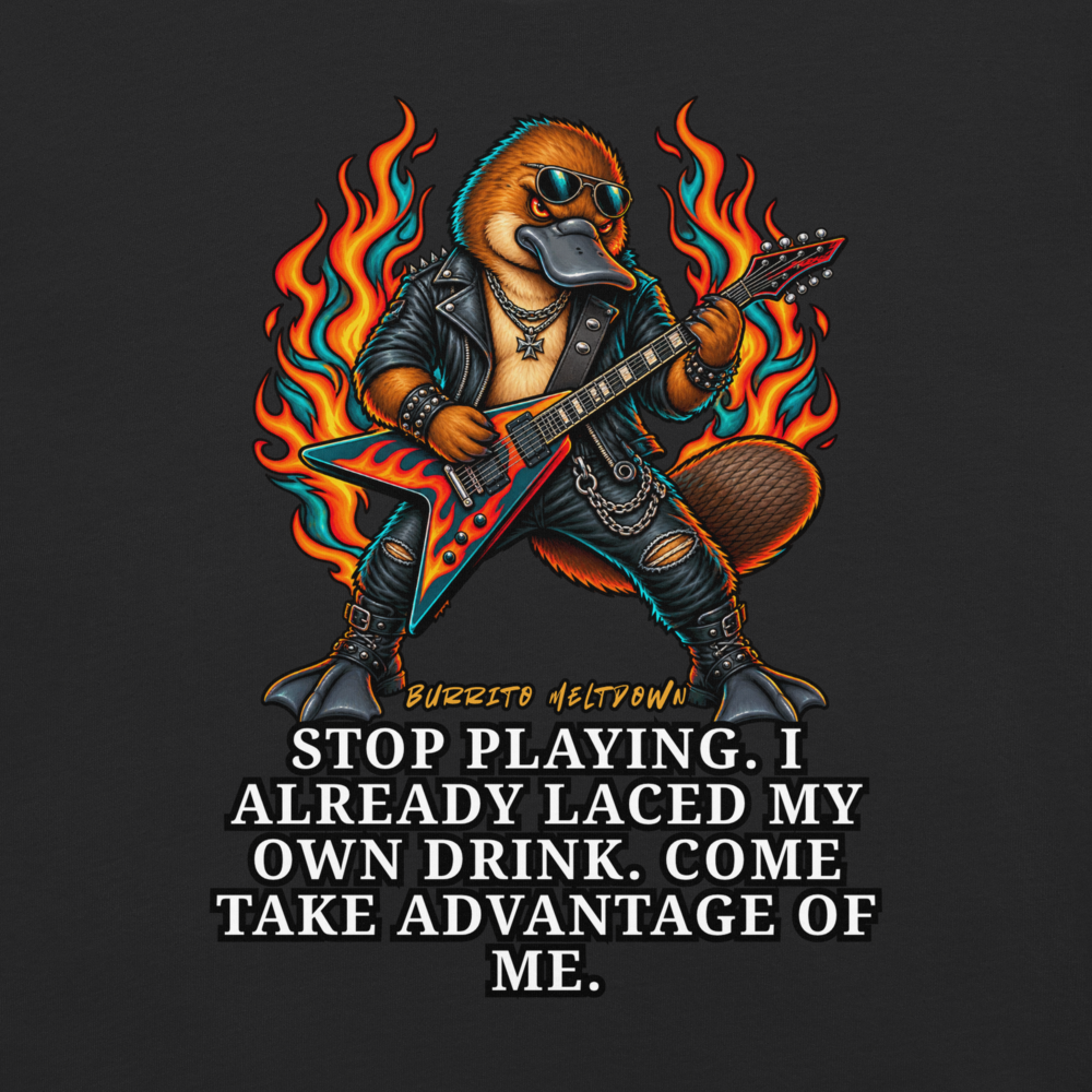 Laced My Own Drink – Rocker Platypus Tee Mockup