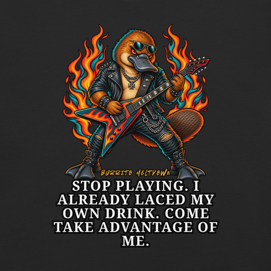 Laced My Own Drink – Rocker Platypus Tee Mockup