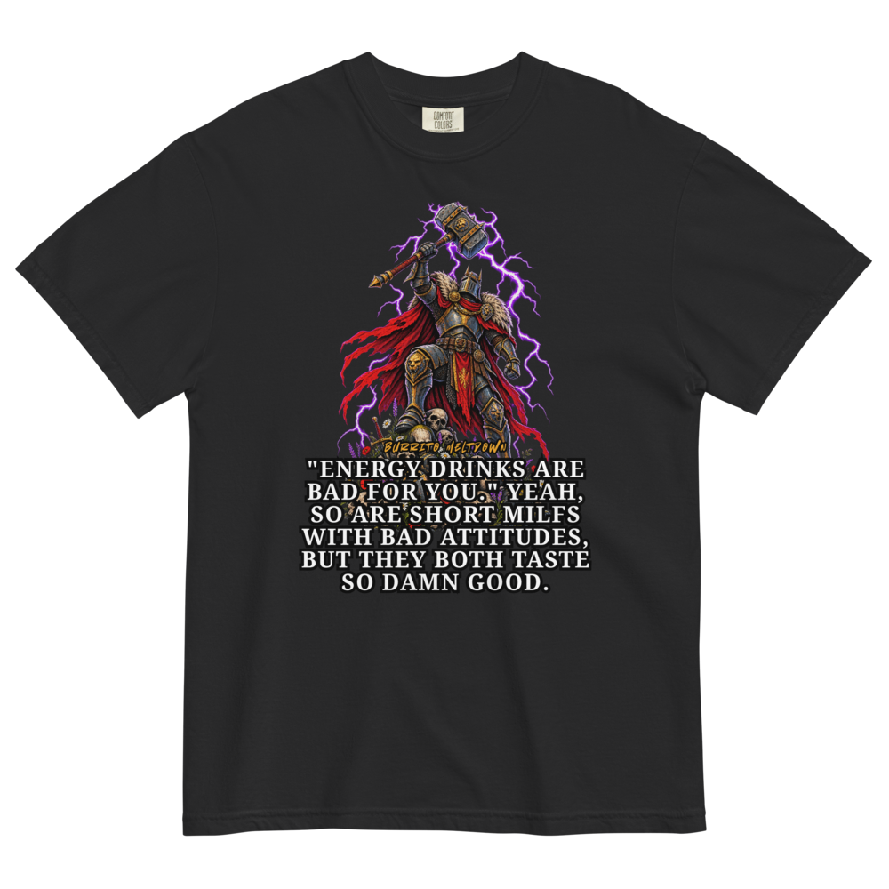 Energy Drinks Are Bad For You – Skull Hammer Warrior Tee Mockup