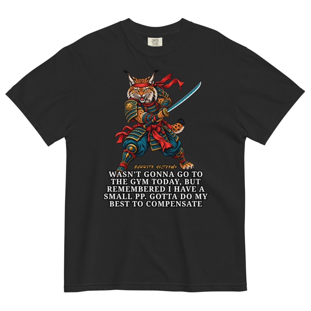 Gotta Do My Best To Compensate – Samurai Lynx Tee Mockup