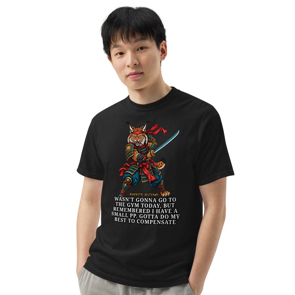 Gotta Do My Best To Compensate – Samurai Lynx Tee Mockup