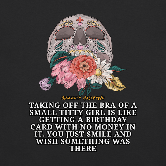 Birthday Card With No Money – Sugar Skull Tee Mockup