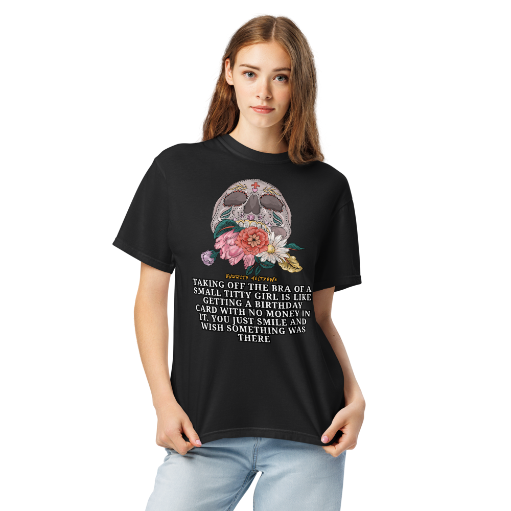 Birthday Card With No Money – Sugar Skull Tee Mockup