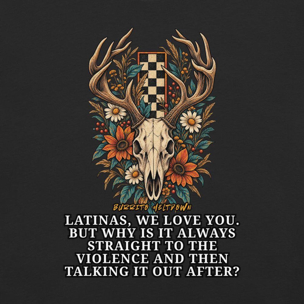 Straight To The Violence – Deer Skull Tee Mockup