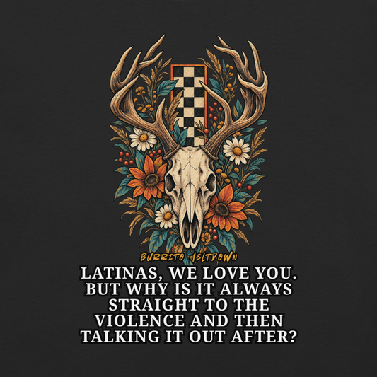 Straight To The Violence – Deer Skull Tee Mockup