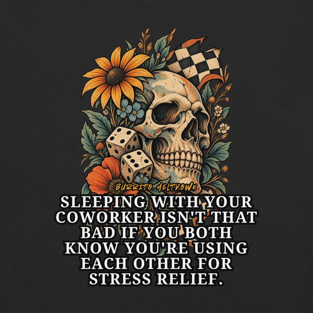 Using Each Other For Stress Relief – Sunflower Skull Tee Mockup