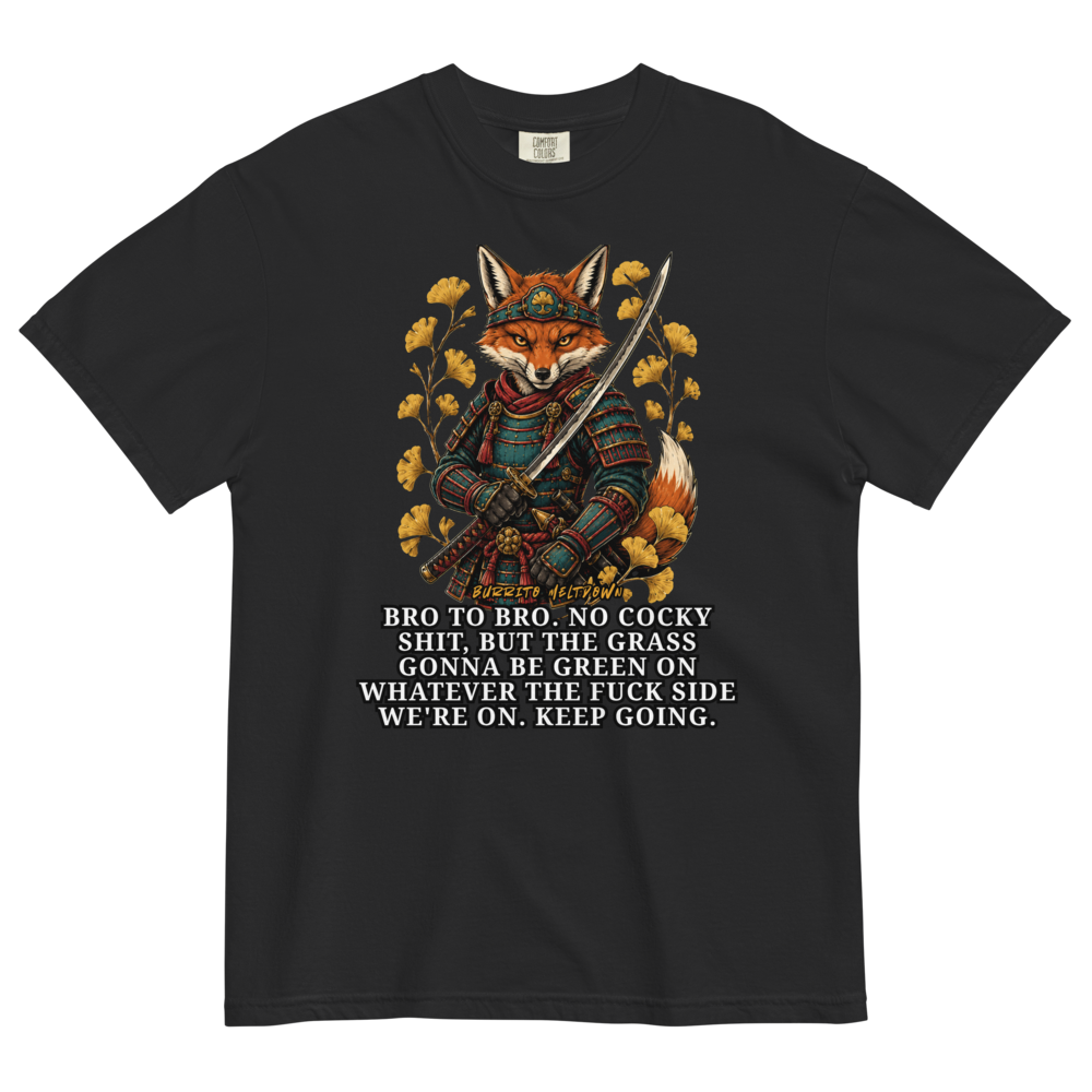 The Grass Gonna Be Green – Samurai Fox Tee Mockup