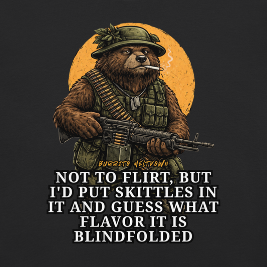 Guess What Flavor It Is – Soldier Bear Tee Mockup