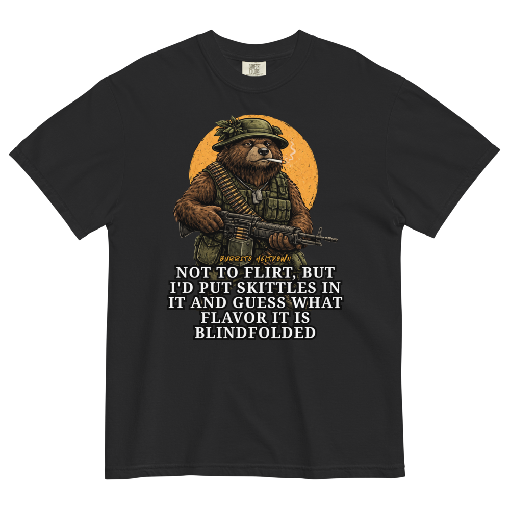 Guess What Flavor It Is – Soldier Bear Tee Mockup