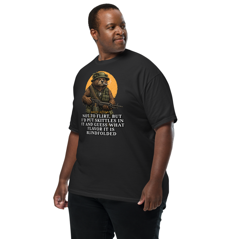 Guess What Flavor It Is – Soldier Bear Tee Mockup