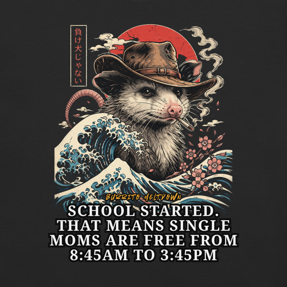 School Started – Cowboy Opossum Tee Mockup