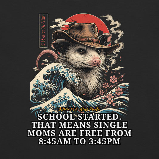 School Started – Cowboy Opossum Tee Mockup
