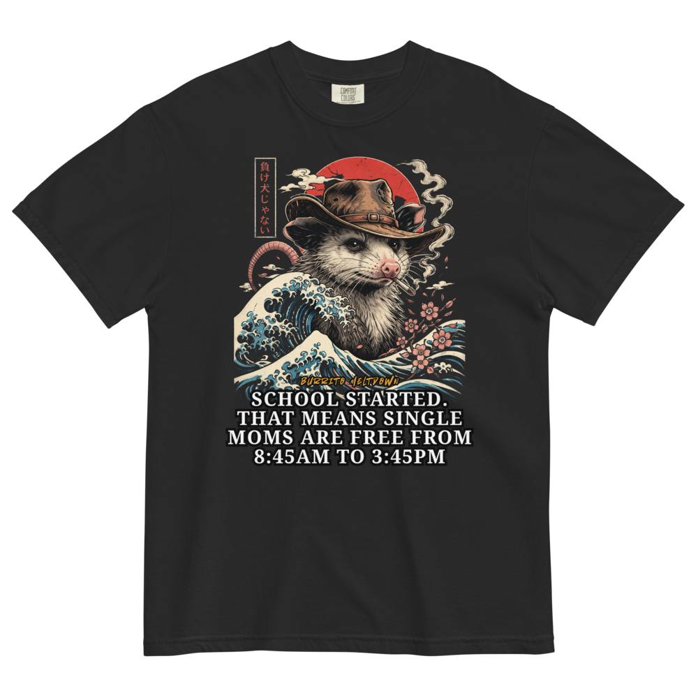 School Started – Cowboy Opossum Tee Mockup