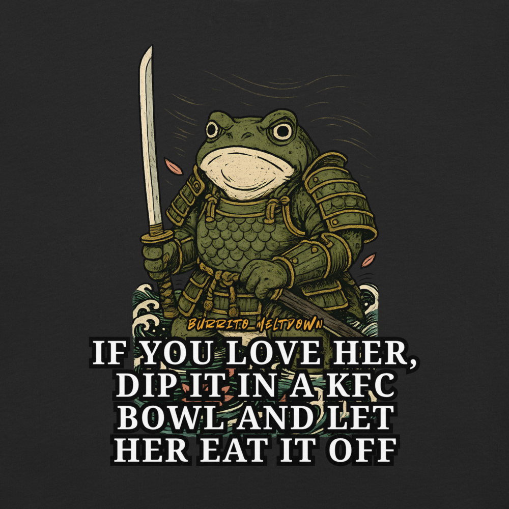 Dip It In A KFC Bowl – Samurai Frog Tee Mockup