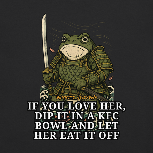 Dip It In A KFC Bowl – Samurai Frog Tee Mockup