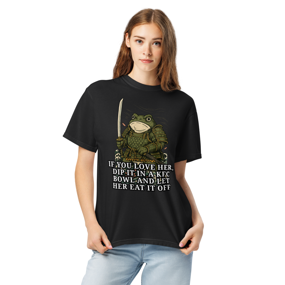 Dip It In A KFC Bowl – Samurai Frog Tee Mockup