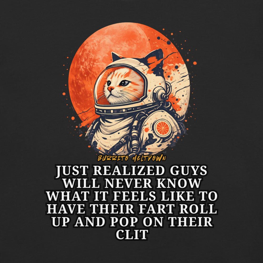 Never Know What It Feels Like – Astronaut Cat Tee Mockup