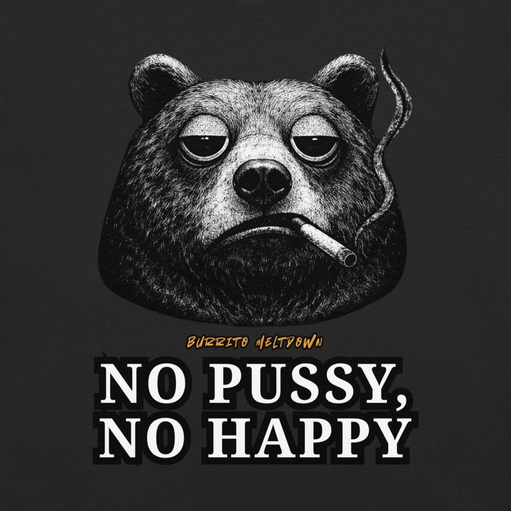 No Happy – Smoking Bear Tee Mockup