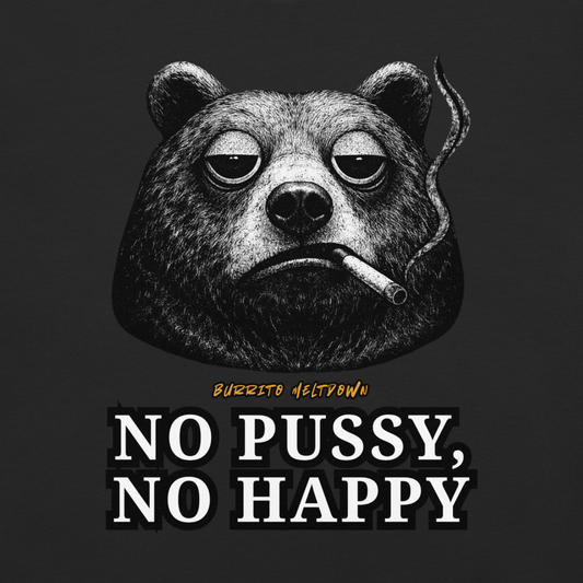 No Happy – Smoking Bear Tee Mockup