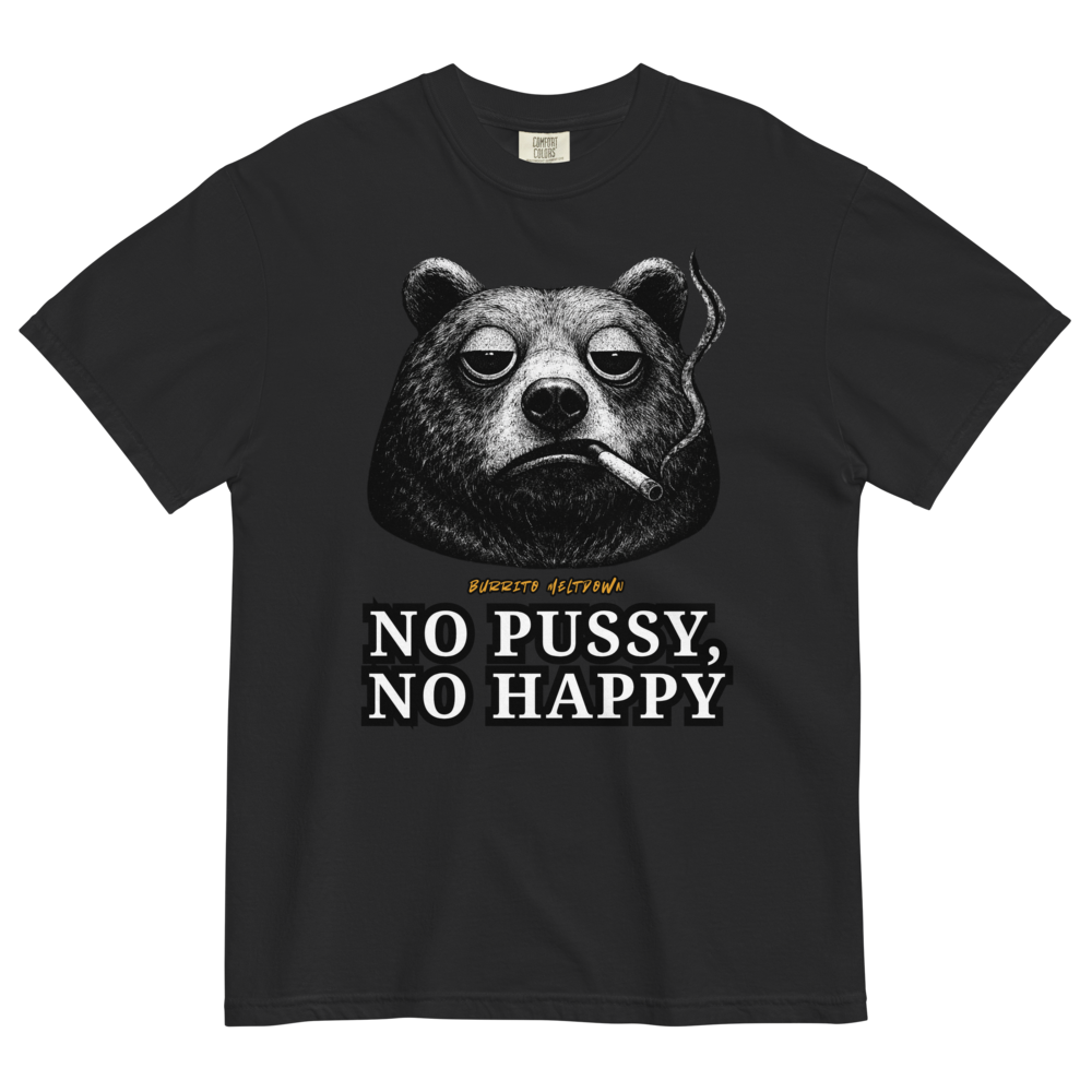 No Happy – Smoking Bear Tee Mockup