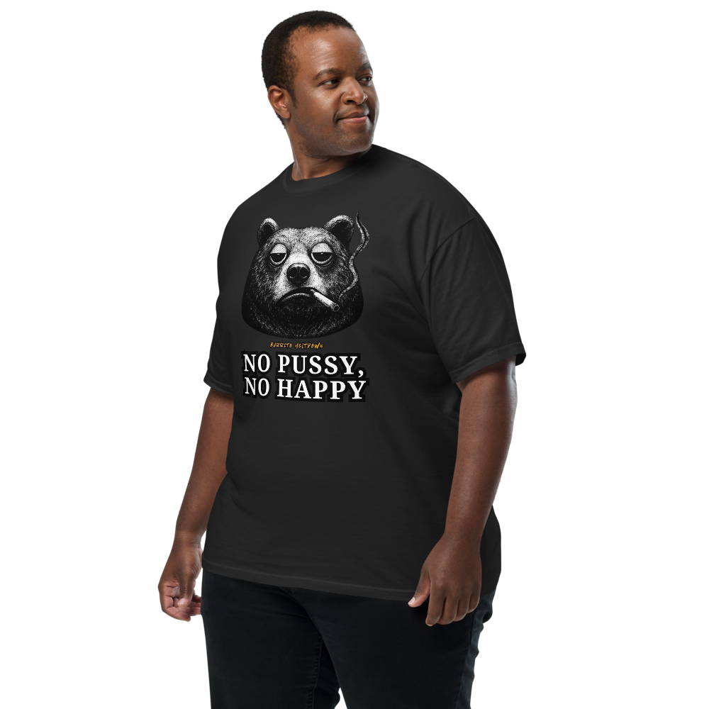 No Happy – Smoking Bear Tee Mockup