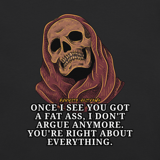 You're Right About Everything – Reaper Skull Tee Mockup