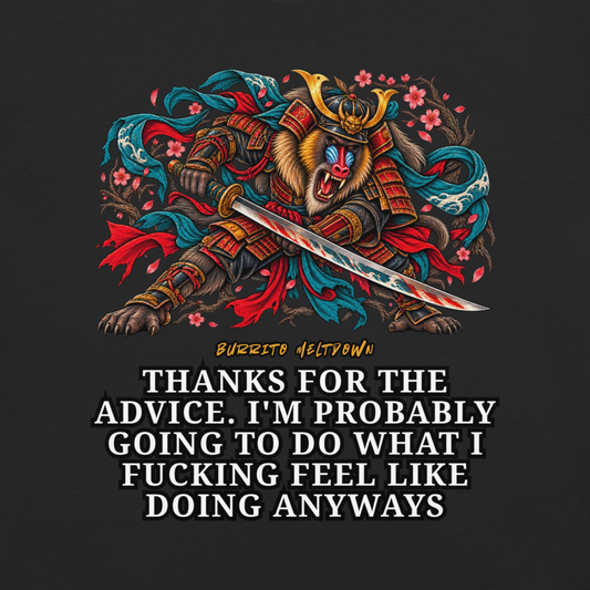 Thanks For The Advice – Boar Samurai Tee Mockup