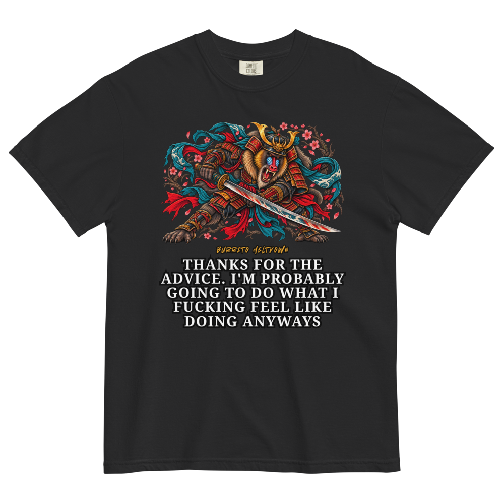 Thanks For The Advice – Boar Samurai Tee Mockup