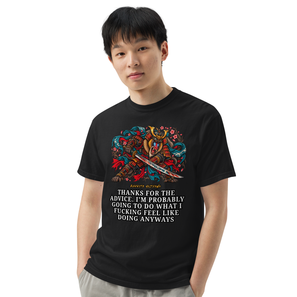Thanks For The Advice – Boar Samurai Tee Mockup