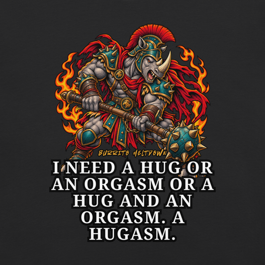 I Need A Hug – Rhino Gladiator Warrior Tee Mockup