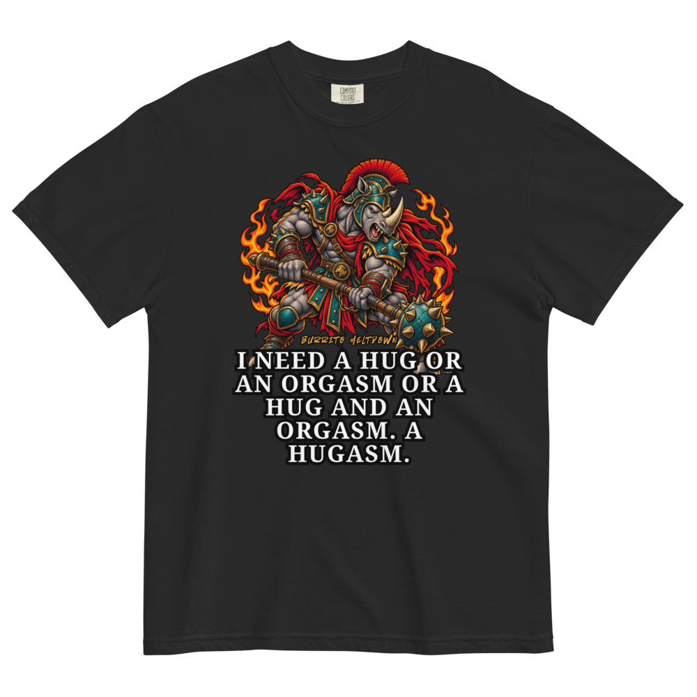 I Need A Hug – Rhino Gladiator Warrior Tee Mockup