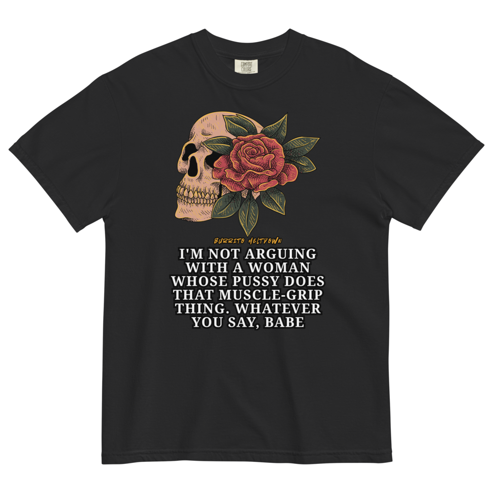 Whatever You Say Babe – Rose Skull Tee Mockup