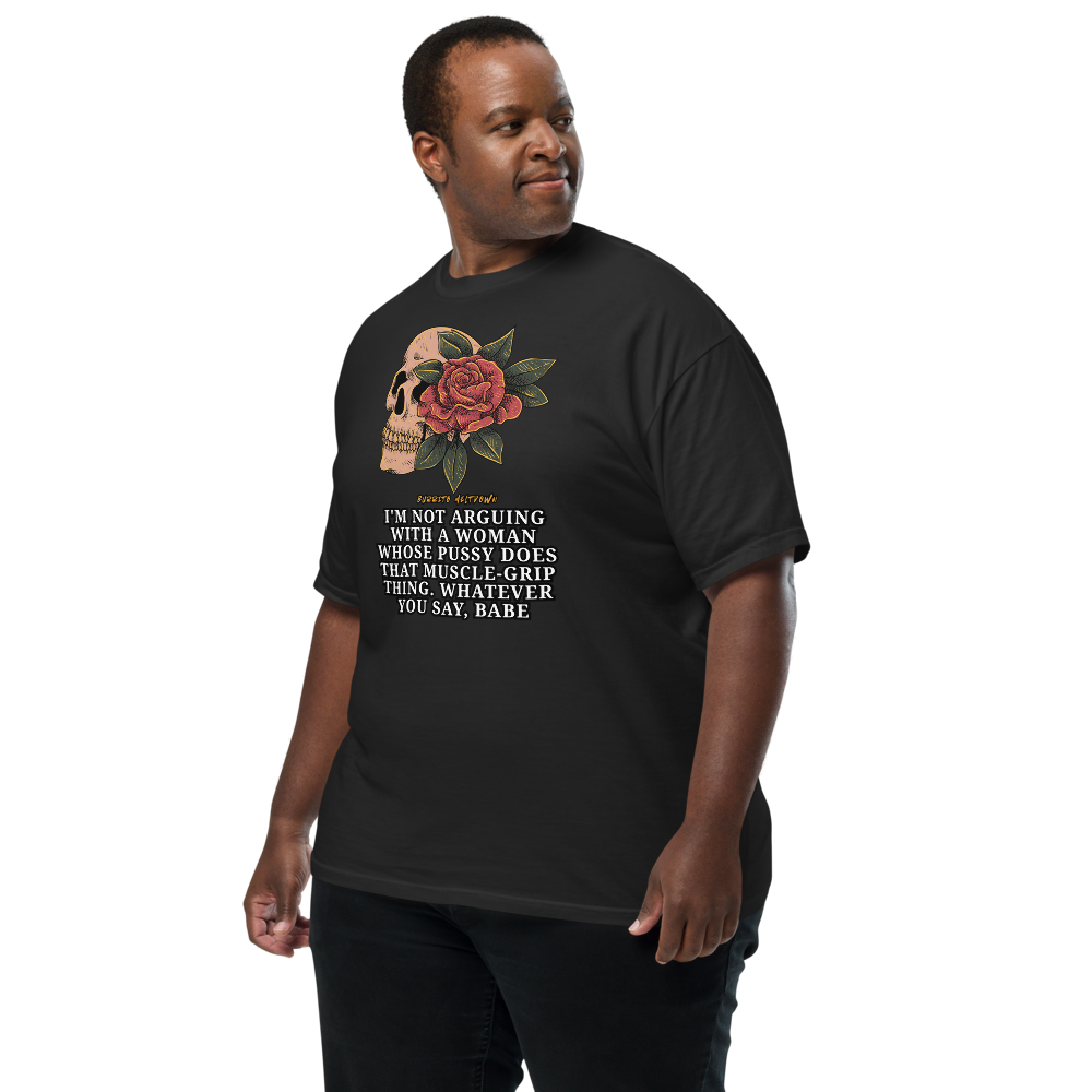 Whatever You Say Babe – Rose Skull Tee Mockup