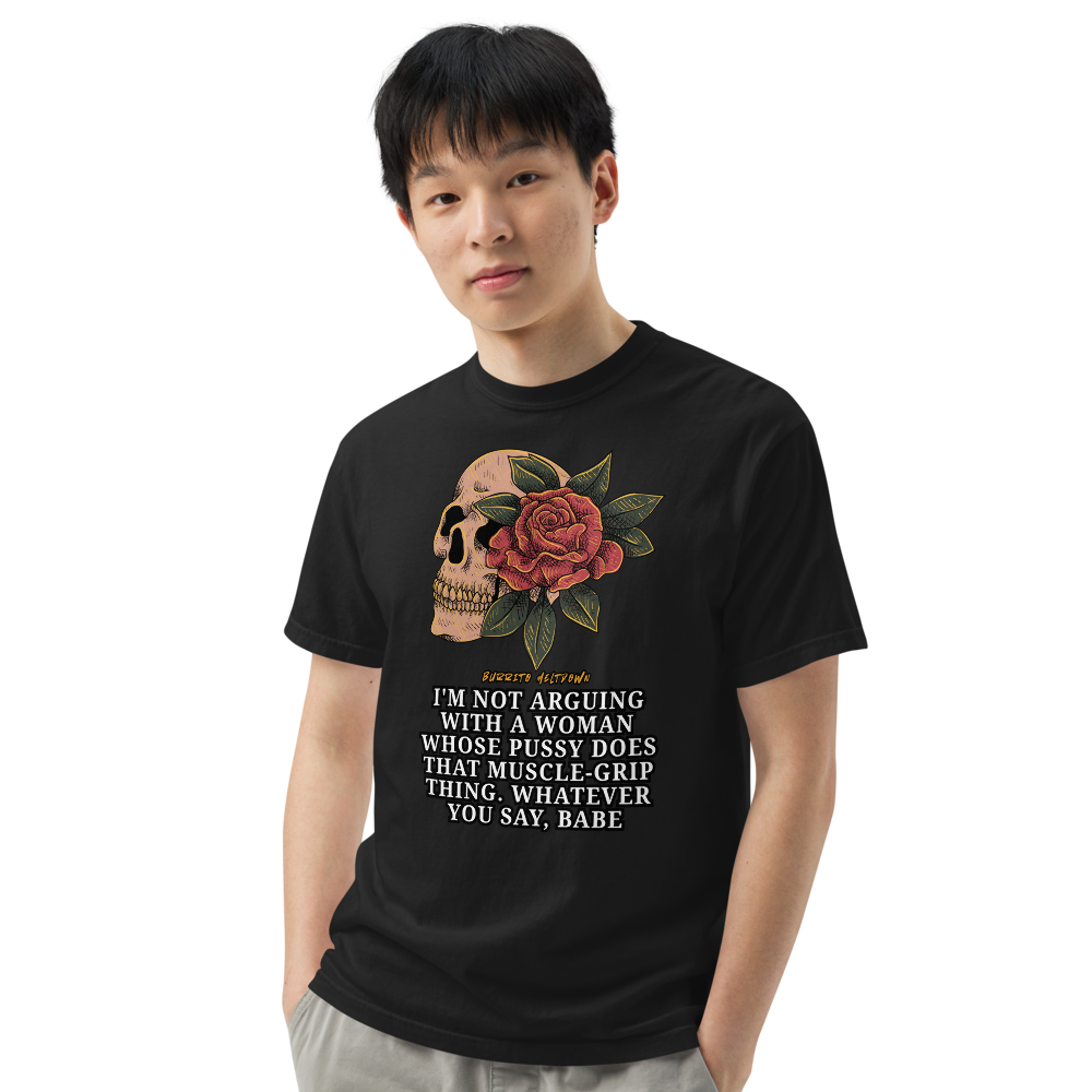 Whatever You Say Babe – Rose Skull Tee Mockup