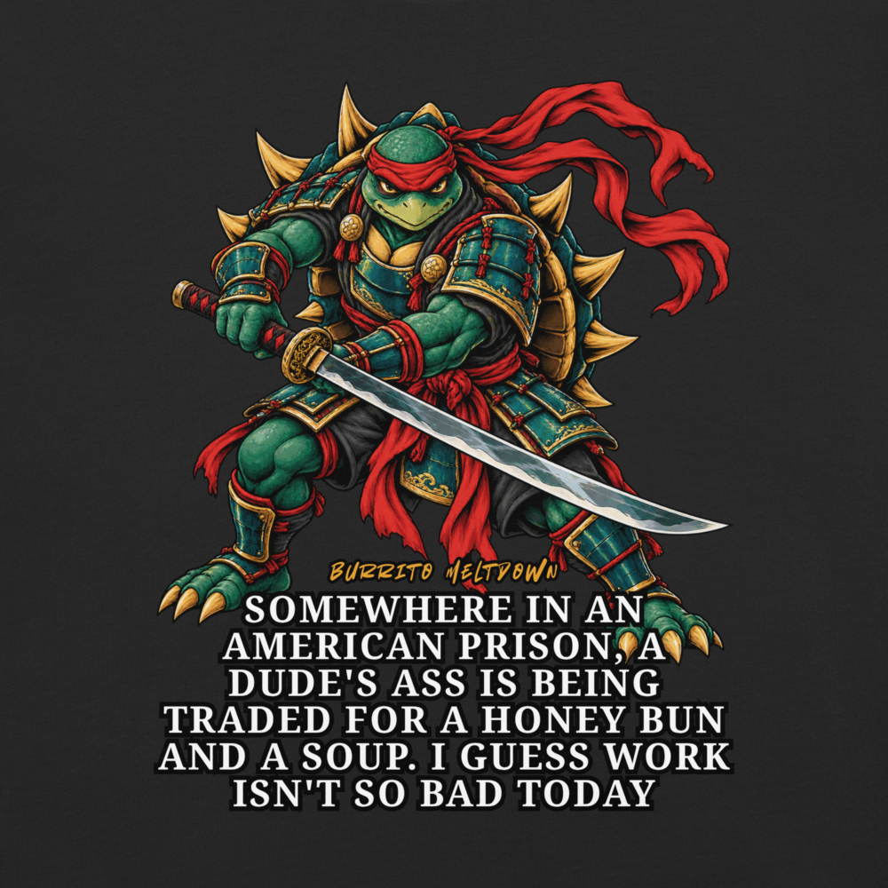 Work Isn't So Bad Today – Turtle Samurai Tee Mockup
