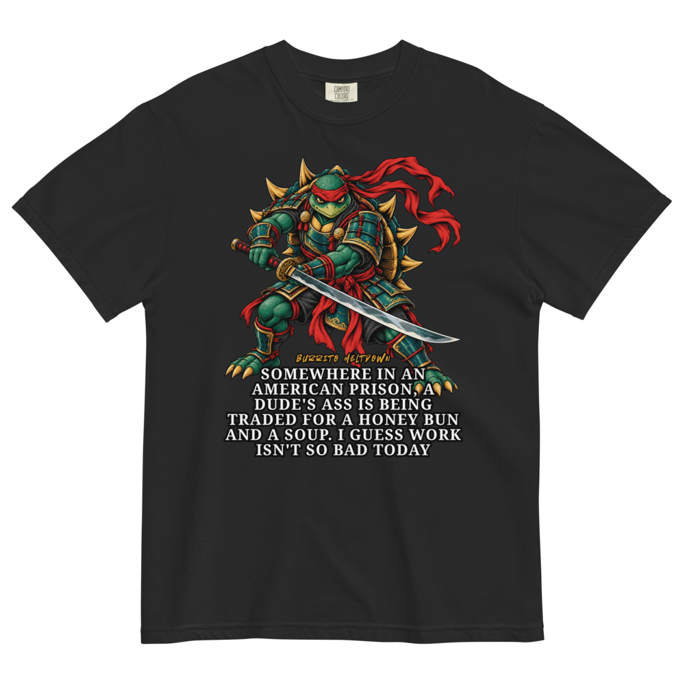 Work Isn't So Bad Today – Turtle Samurai Tee Mockup