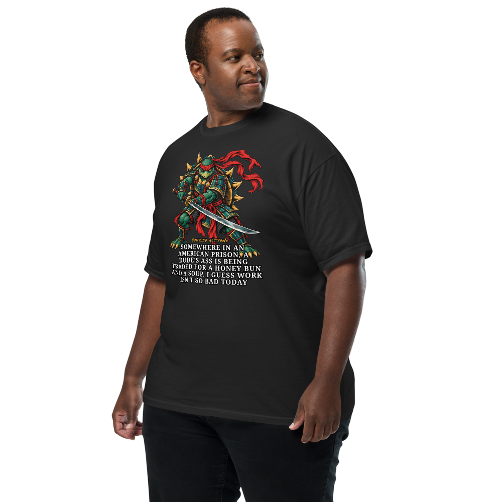 Work Isn't So Bad Today – Turtle Samurai Tee Mockup
