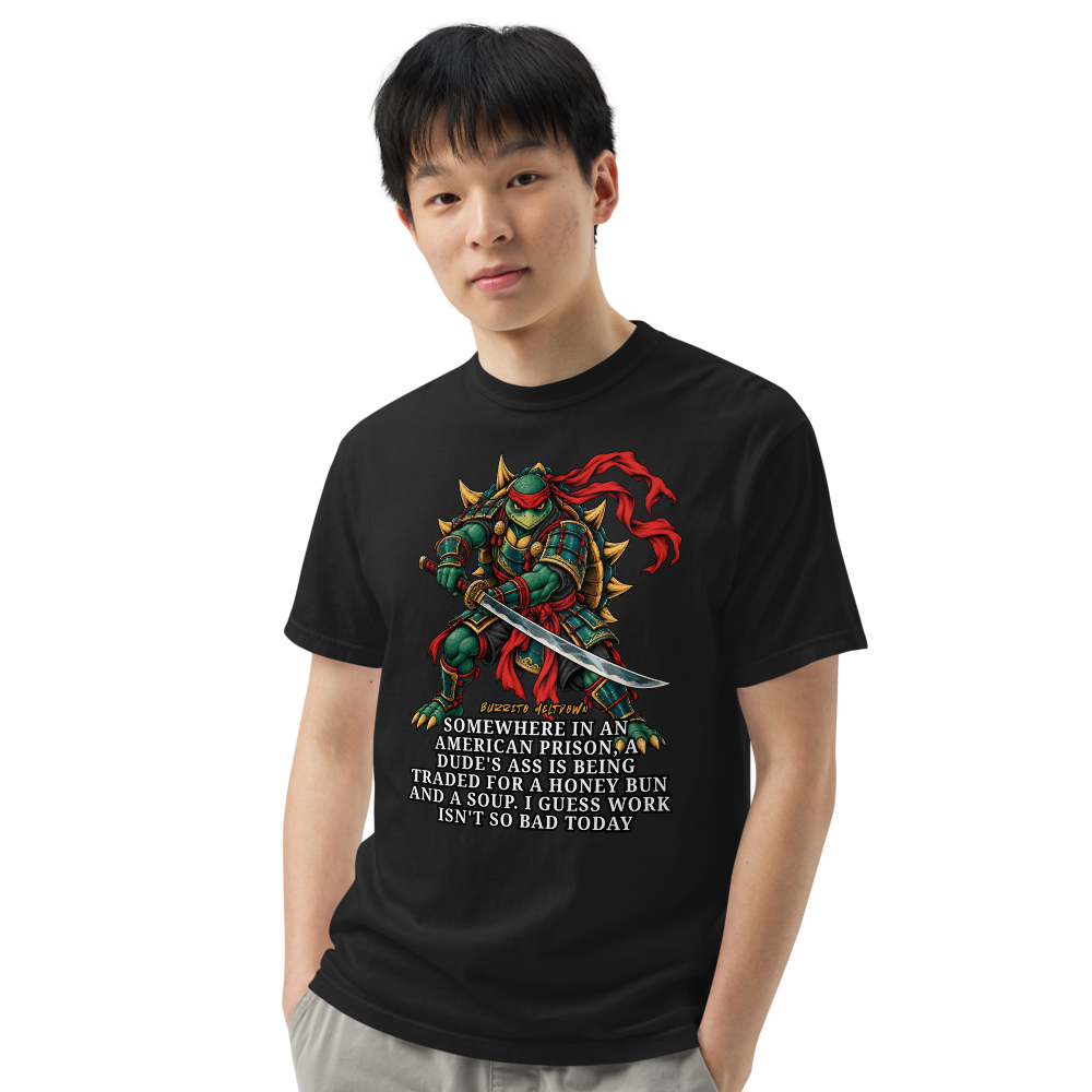 Work Isn't So Bad Today – Turtle Samurai Tee Mockup