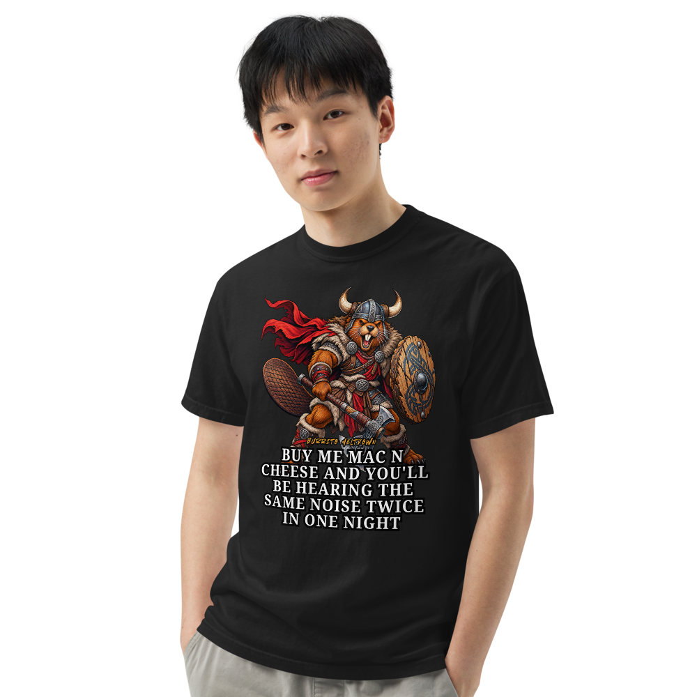 Buy Me Mac N Cheese – Lion Viking Warrior Tee Mockup