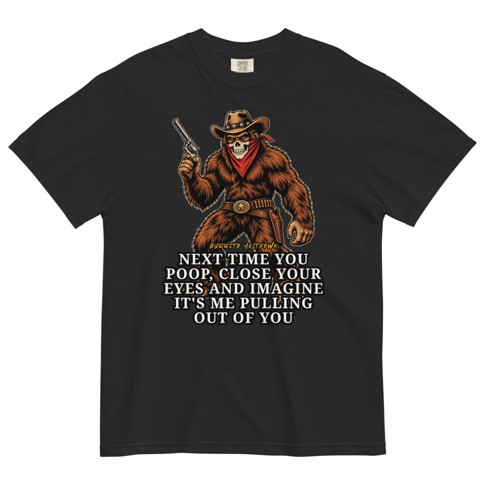 Next Time You Close Your Eyes – Cowboy Bigfoot Tee Mockup