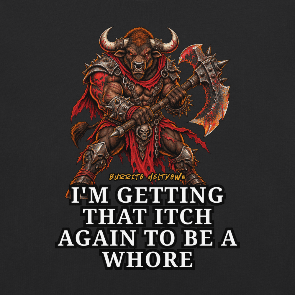 Getting That Itch Again – Demon Bull Warrior Tee Mockup